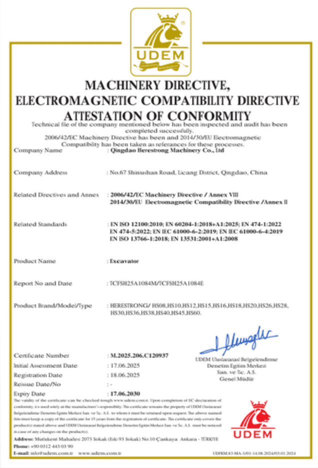 HERESTRONG CE certificate