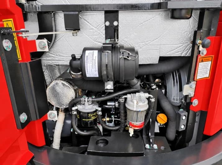HS28 engine compartment with rear cover open for maintenance