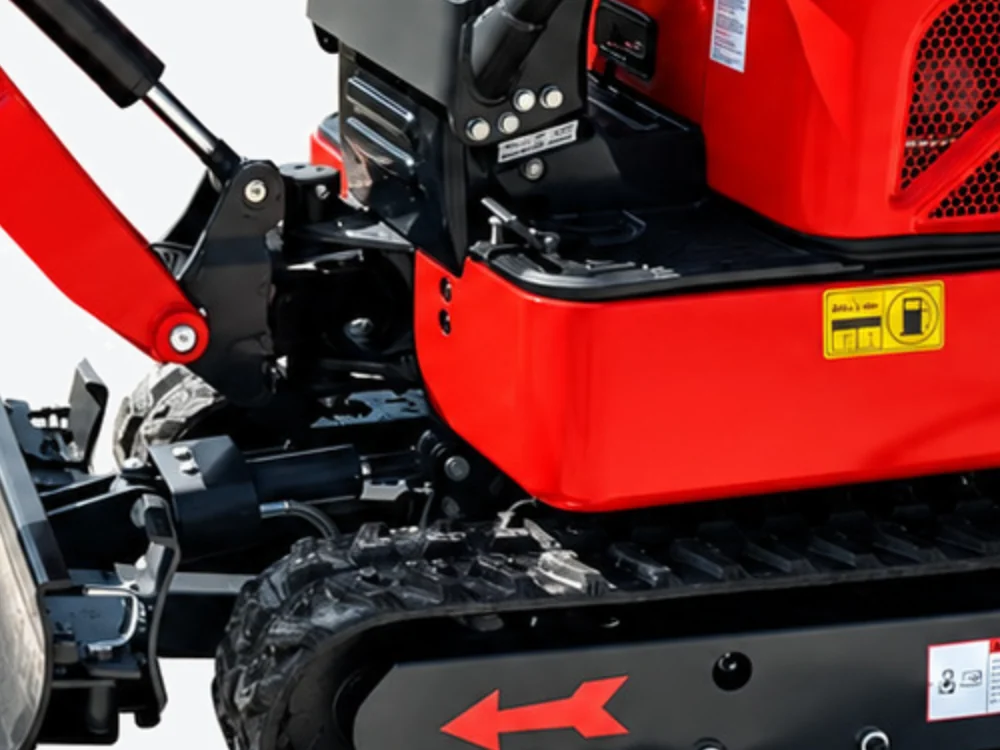 HS12U boom swing pivot and connecting hydraulic cylinder detail